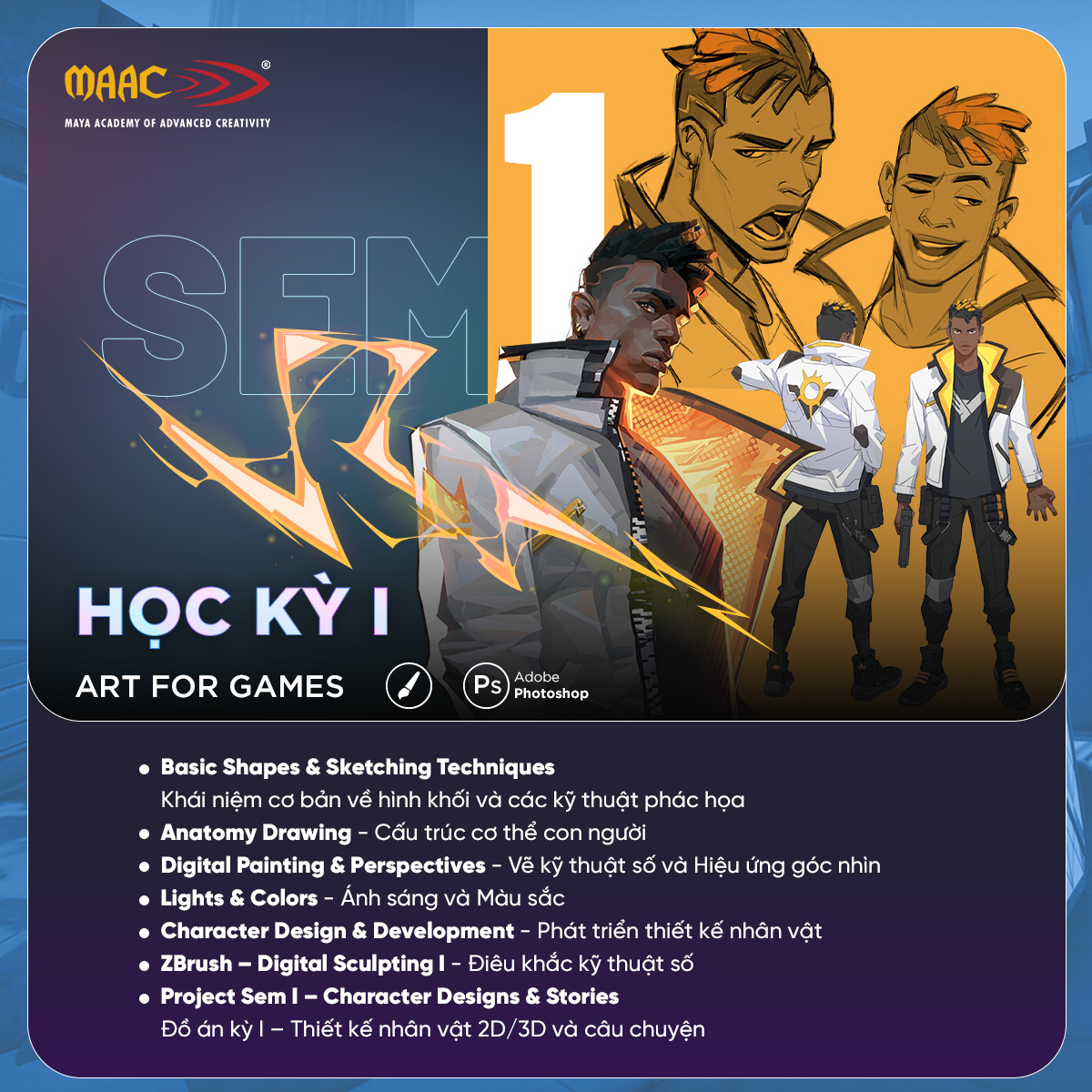 Chương trình học Game art và game design tại MAAC