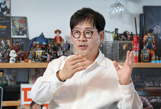 Tổng giám đốc điều hành Westworld Daniel Son phát biểu trong cuộc phỏng vấn với tờ Korea JoongAng Daily tại trụ sở công ty ở Goyang, Gyeonggi.