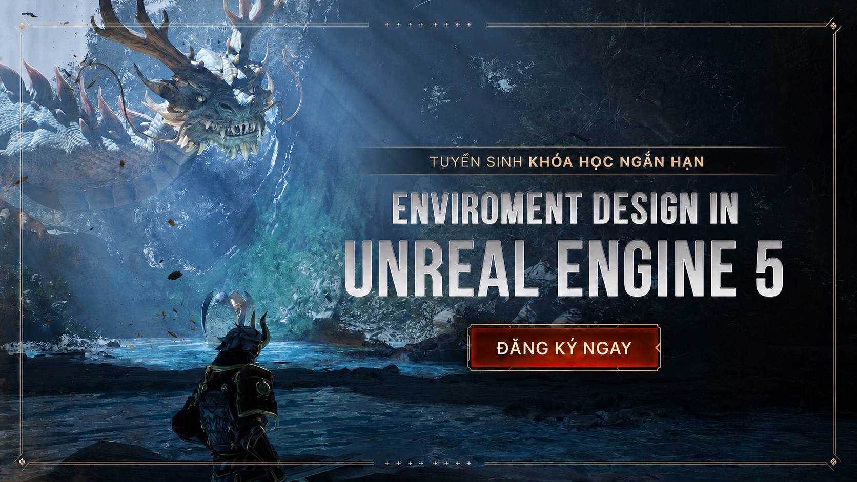 Key visual tuyển sinh khóa ngắn hạn Environment Design in Unreal Engine 5 tại MAAC